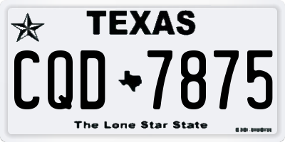 TX license plate CQD7875