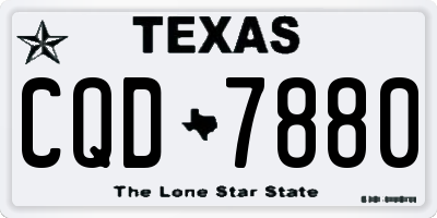 TX license plate CQD7880