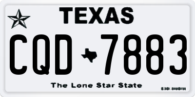 TX license plate CQD7883
