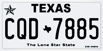 TX license plate CQD7885