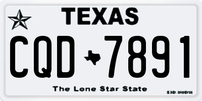 TX license plate CQD7891