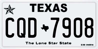 TX license plate CQD7908