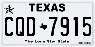 TX license plate CQD7915