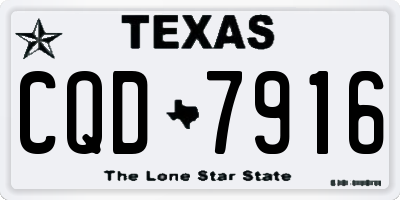 TX license plate CQD7916