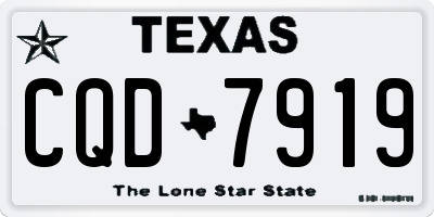 TX license plate CQD7919