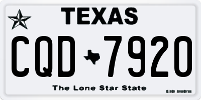 TX license plate CQD7920