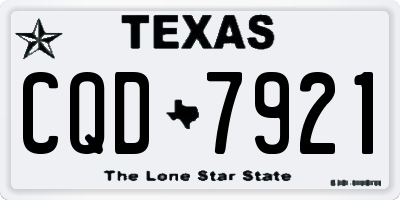 TX license plate CQD7921