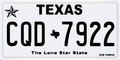 TX license plate CQD7922
