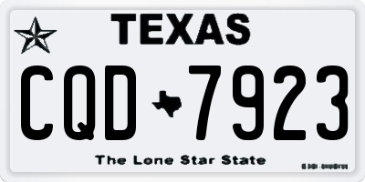 TX license plate CQD7923