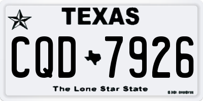 TX license plate CQD7926