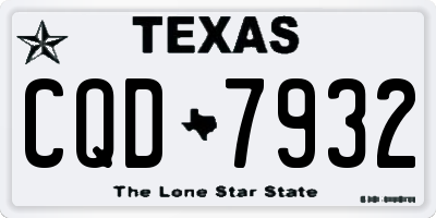 TX license plate CQD7932
