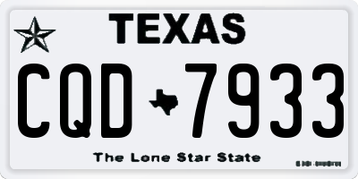 TX license plate CQD7933