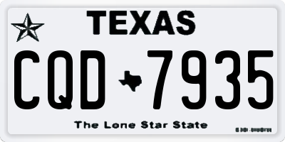 TX license plate CQD7935