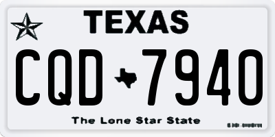 TX license plate CQD7940