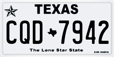 TX license plate CQD7942