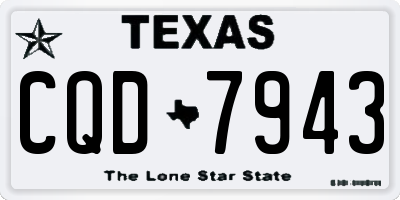 TX license plate CQD7943