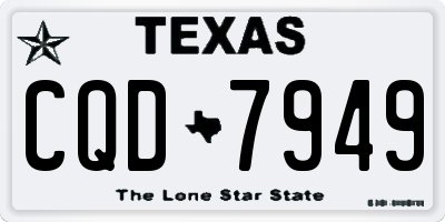 TX license plate CQD7949