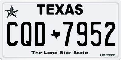 TX license plate CQD7952