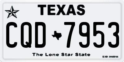 TX license plate CQD7953
