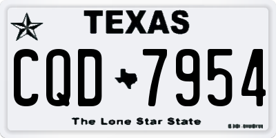 TX license plate CQD7954
