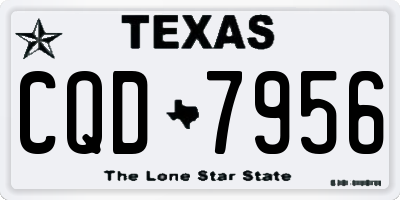 TX license plate CQD7956