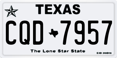 TX license plate CQD7957