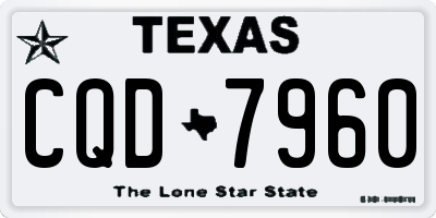 TX license plate CQD7960