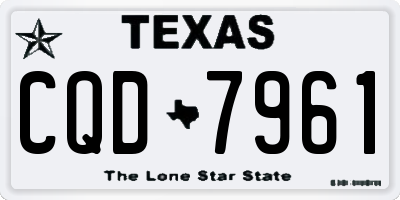 TX license plate CQD7961