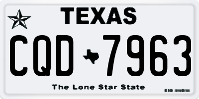 TX license plate CQD7963