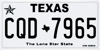 TX license plate CQD7965