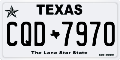 TX license plate CQD7970