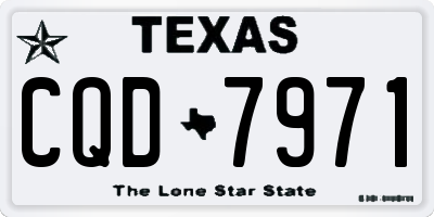 TX license plate CQD7971