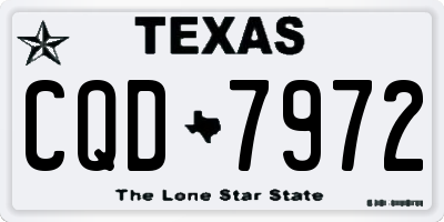 TX license plate CQD7972