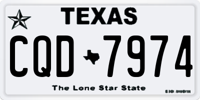 TX license plate CQD7974