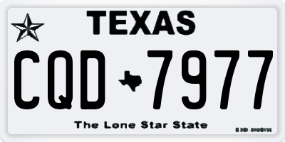 TX license plate CQD7977