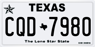 TX license plate CQD7980