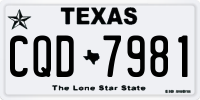 TX license plate CQD7981