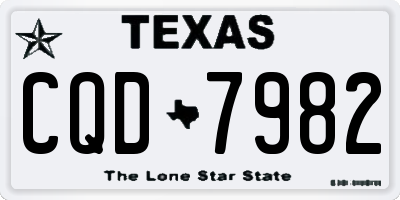 TX license plate CQD7982