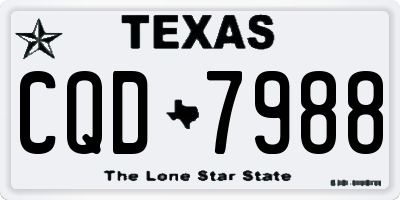TX license plate CQD7988