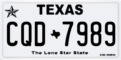 TX license plate CQD7989
