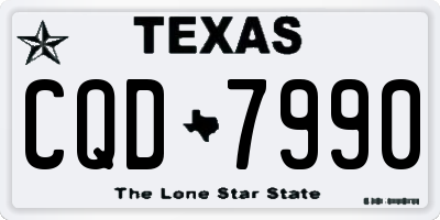TX license plate CQD7990