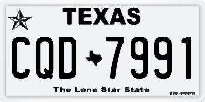 TX license plate CQD7991