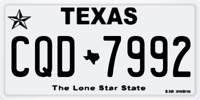 TX license plate CQD7992