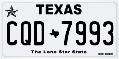 TX license plate CQD7993