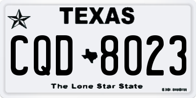 TX license plate CQD8023