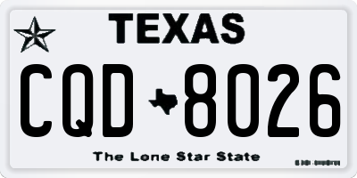 TX license plate CQD8026