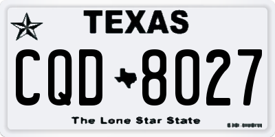 TX license plate CQD8027