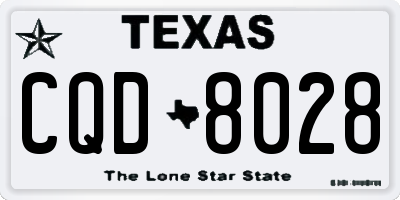 TX license plate CQD8028