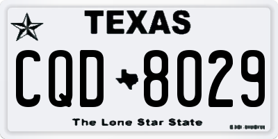 TX license plate CQD8029