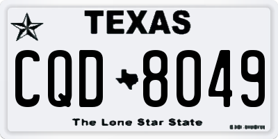 TX license plate CQD8049